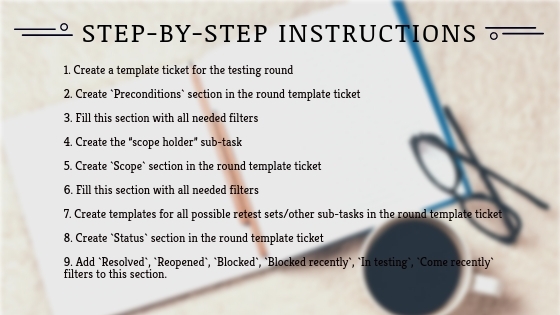 Step-by-step instructions